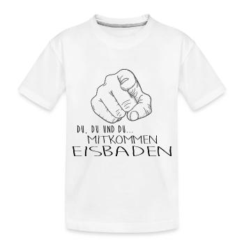 eisbader winterbader eischwimmen eisbademeister - Kinder Premium Bio T-Shirt - Weiß - Vorne
