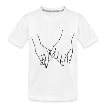 Hands Pair Love - Kids' Premium Organic T-Shirt - white - Front