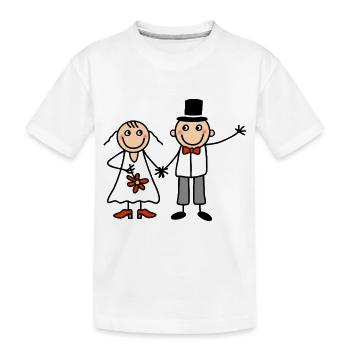 Couple marié - mariés mariés - T-shirt bio Premium Enfant - blanc - Devant