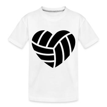 Cœur de volleyball - T-shirt bio Premium Enfant - blanc - Devant