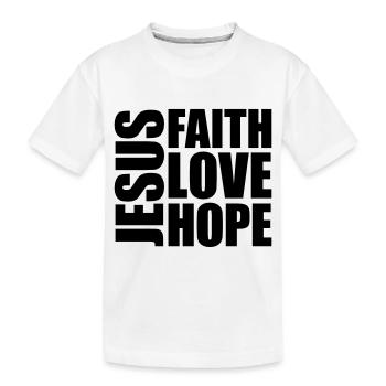 Jésus Foi Amour - T-shirt bio Premium Enfant - blanc - Devant