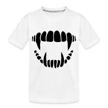 Vampire Teeth Design - Kids' Premium Organic T-Shirt - white - Front
