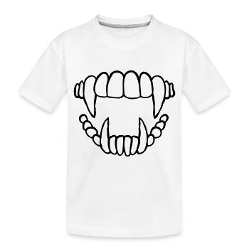 Design Vampire Teeth - Kids' Premium Organic T-Shirt - white - Front