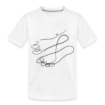 Les chemins pieds nus vont au dessin au trait - T-shirt bio Premium Enfant - blanc - Devant