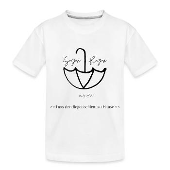 Segen Regen Regenschirm Hirtenstab melawerttext - Kinder Premium Bio T-Shirt - Weiß - Vorne