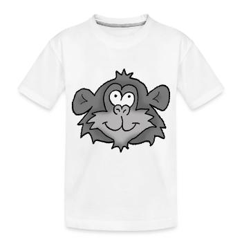 Chimpanzee 2 - Kids' Premium Organic T-Shirt - white - Front