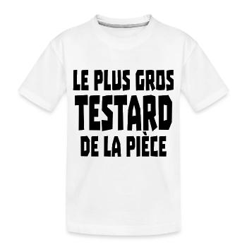 le plus gros testard de la pièce - T-shirt bio Premium Enfant - blanc - Devant