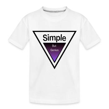Simple but genius - Kinder Premium Bio T-Shirt - Weiß - Vorne