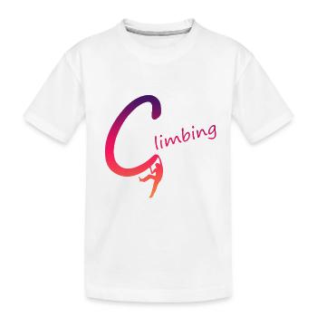 Climbing - Kinder Premium Bio T-Shirt - Weiß - Vorne