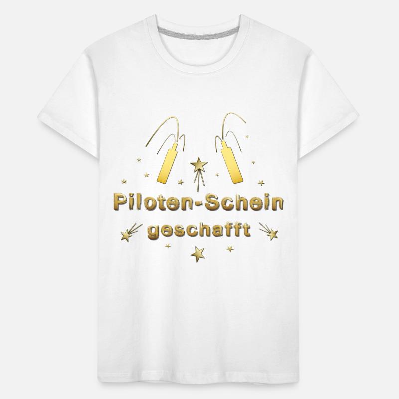 Pilotenschein Pilot Pilotenausbildung PPL Kinder Premium Bio T-Shirt