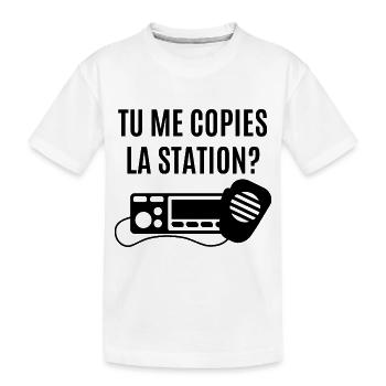 tu me copies la station - T-shirt bio Premium Enfant - blanc - Devant