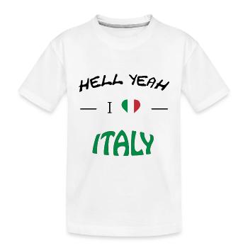 italien flagge italy Italia - Kinder Premium Bio T-Shirt - Weiß - Vorne