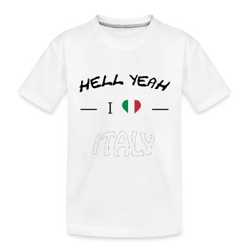 I love Italy - Kinder Premium Bio T-Shirt - Weiß - Vorne