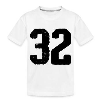 32 number jersey - Kids' Premium Organic T-Shirt - white - Front