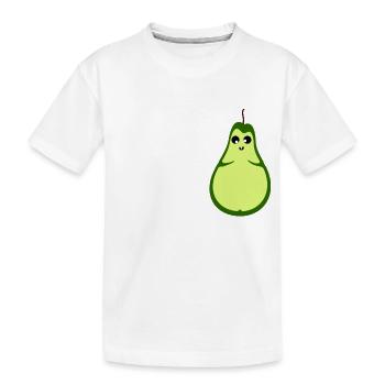 Birne - Kinder Premium Bio T-Shirt - Weiß - Vorne