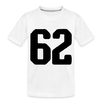 62 number jersey - Kids' Premium Organic T-Shirt - white - Front