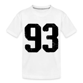 93 number jersey - Kids' Premium Organic T-Shirt - white - Front