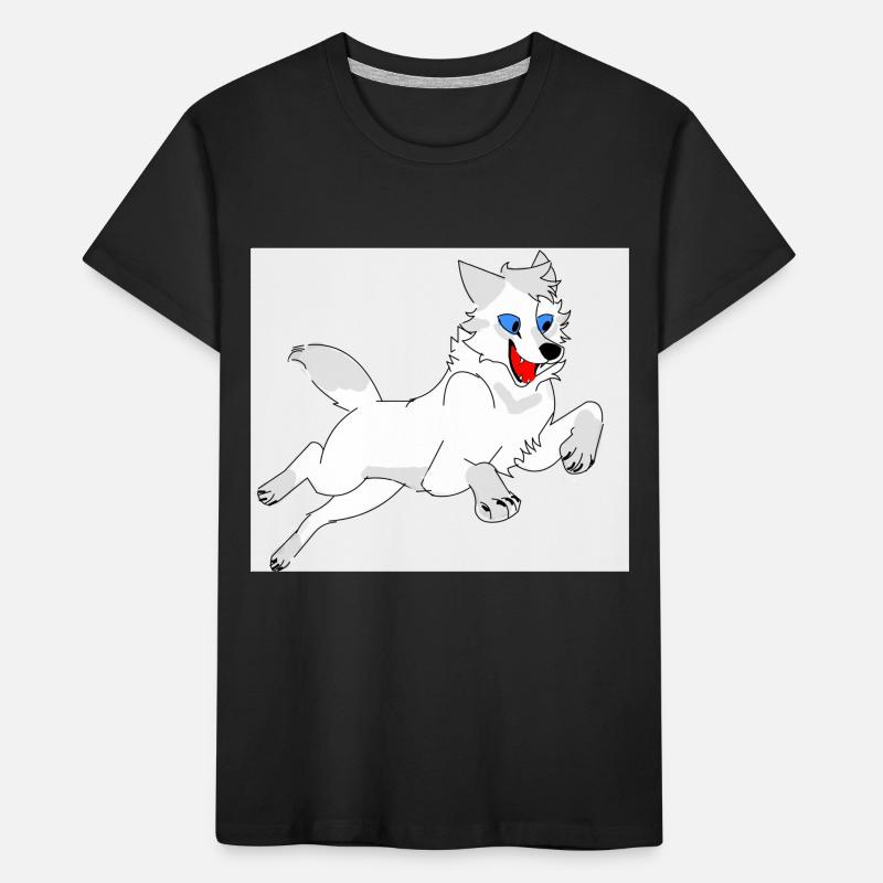 springender Wolf Kinder Premium Bio T-Shirt
