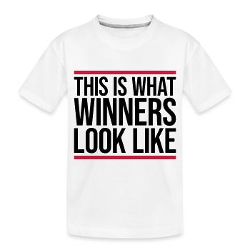 What Winners Look Like - Kinder Premium Bio T-Shirt - Weiß - Vorne
