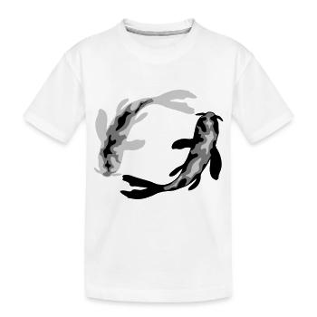 Circle Design 2 Koi - Kids' Premium Organic T-Shirt - white - Front