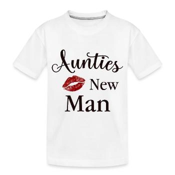 Aunties new Man - Kids' Premium Organic T-Shirt - white - Front
