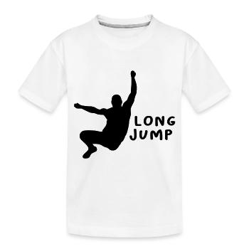 Weitsprung Design Geschenk - Kinder Premium Bio T-Shirt - Weiß - Vorne