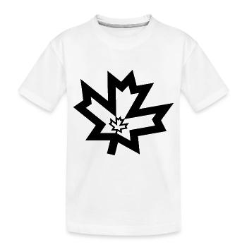 Ahorn Double-Print - Kinder Premium Bio T-Shirt - Weiß - Vorne