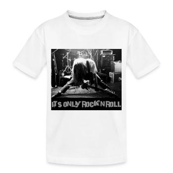 it's only Rock'n'Roll - Kinder Premium Bio T-Shirt - Weiß - Vorne