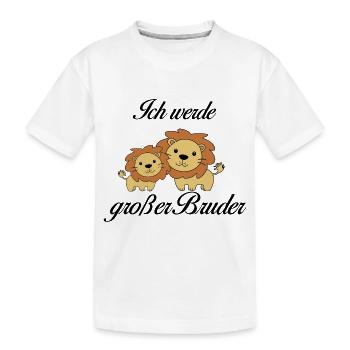Großer Bruder - Kinder Premium Bio T-Shirt - Weiß - Vorne