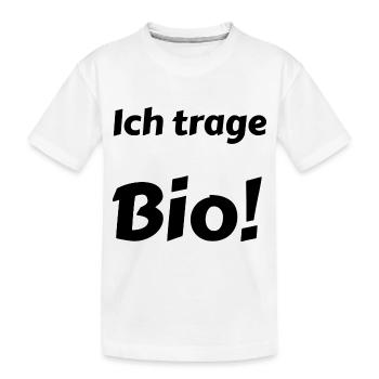 Ich trage bio - Kinder Premium Bio T-Shirt - Weiß - Vorne