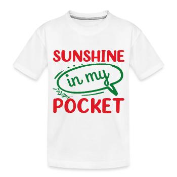 Sunshine in my Pocket - Kinder Premium Bio T-Shirt - Weiß - Vorne
