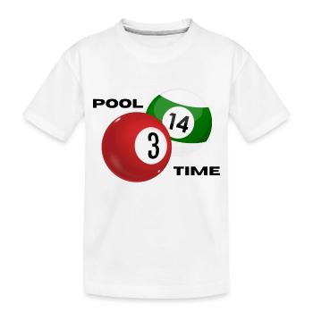 Pool Time ! - Kids' Premium Organic T-Shirt - white - Front
