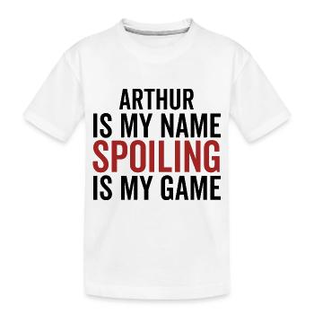Arthur ist mein Name Verderben ist mein Spiel - Kinder Premium Bio T-Shirt - Weiß - Vorne