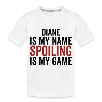 Diane est mon nom Spoiler est mon jeu - T-shirt bio Premium Enfant - blanc - Devant