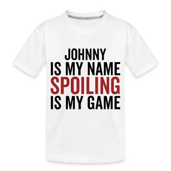 Johnny est mon nom Spoiling est mon jeu - T-shirt bio Premium Enfant - blanc - Devant