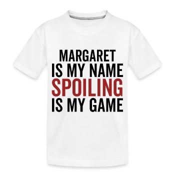Margaret est mon nom Spoiler est mon jeu - T-shirt bio Premium Enfant - blanc - Devant