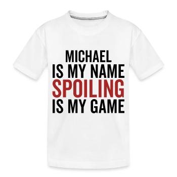 Michael est mon nom Spoiling est mon jeu - T-shirt bio Premium Enfant - blanc - Devant