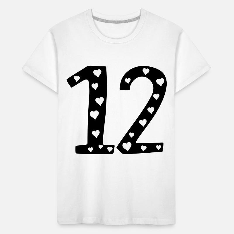 12 Geburtstag mit Herz Kinder Premium Bio T-Shirt