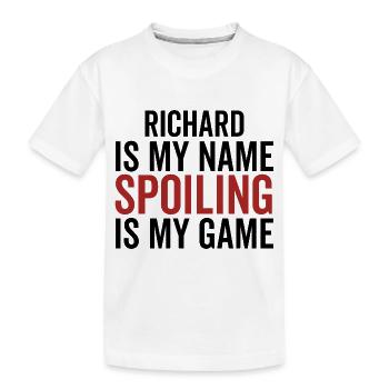 Richard ist mein Name Verderben ist mein Spiel - Kinder Premium Bio T-Shirt - Weiß - Vorne