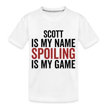 Scott ist mein Name Verderben ist mein Spiel - Kinder Premium Bio T-Shirt - Weiß - Vorne