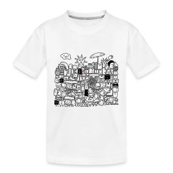Summer Stone Faces Grey - DIGITAL - T-shirt bio Premium Enfant - blanc - Devant