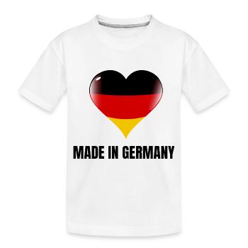 "Made in Germany" - Kinder Premium Bio T-Shirt - Weiß - Vorne