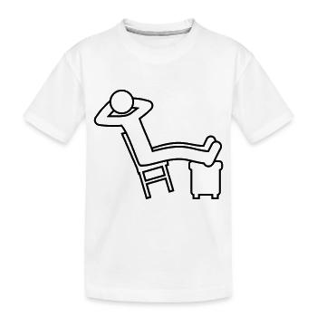 Icône de chaise Relax Man - T-shirt bio Premium Enfant - blanc - Devant