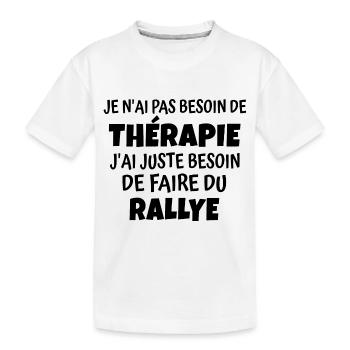thérapie rallye / humour rallye - T-shirt bio Premium Enfant - blanc - Devant
