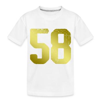 58 number jersey - Kids' Premium Organic T-Shirt - white - Front