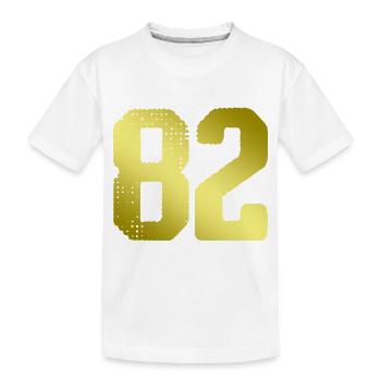 82 Zahl Trikot - Kinder Premium Bio T-Shirt - Weiß - Vorne