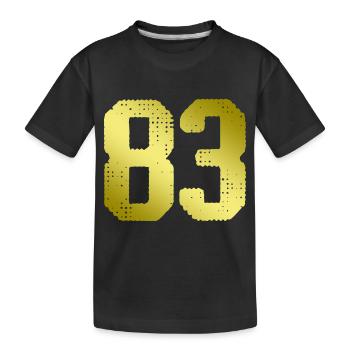 83 number jersey - Kids' Premium Organic T-Shirt - black - Front