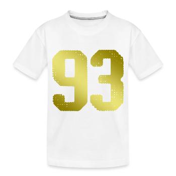 93 number jersey - Kids' Premium Organic T-Shirt - white - Front