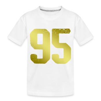 maillot numéro 95 - T-shirt bio Premium Enfant - blanc - Devant