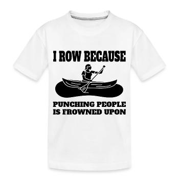 Rameur rameur disant club d’aviron rameur drôle - T-shirt bio Premium Enfant - blanc - Devant